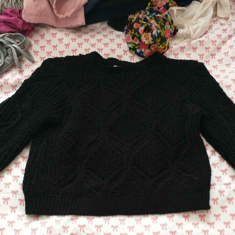Maurices Black Diamond Knit Sweater